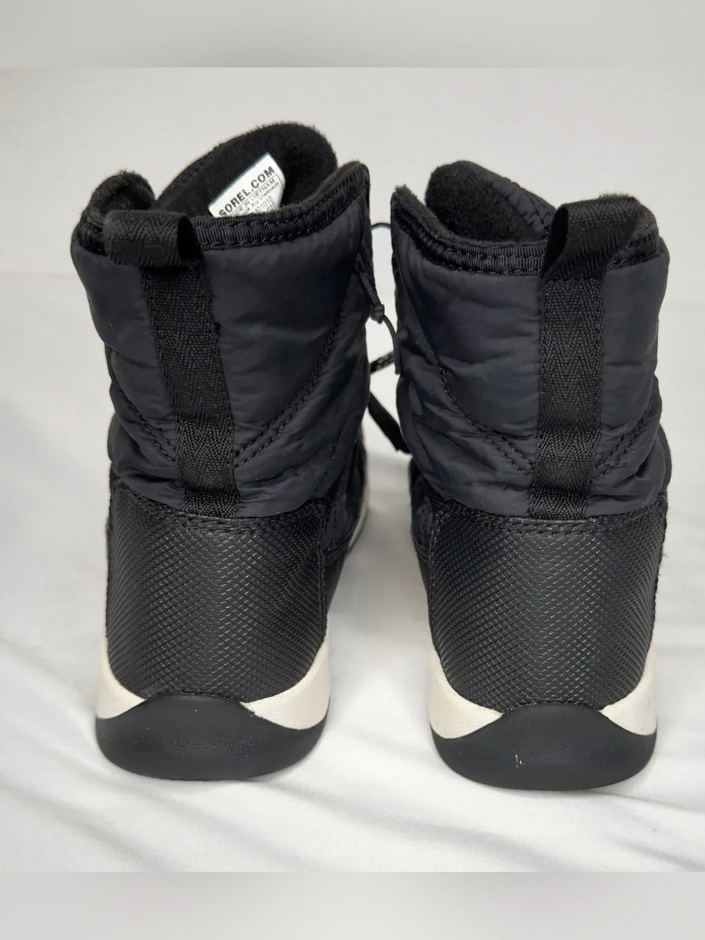 SOREL Whitney II Short Lace Waterproof Black Boots Size 3 Youth